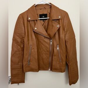 NWOT 7 For All Mankind Faux Leather Jacket